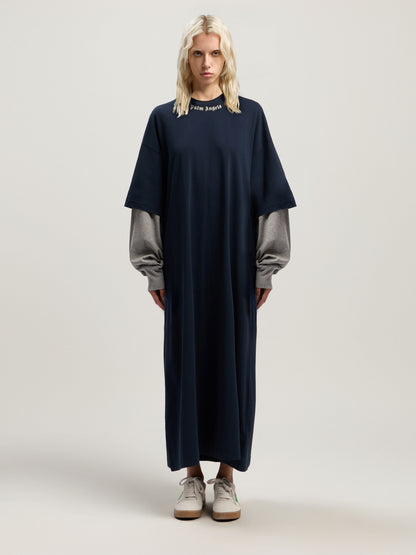 Curved Logo Layered Dress