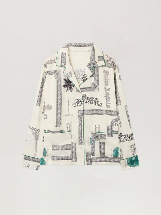 Dollar Print Pajama Shirt