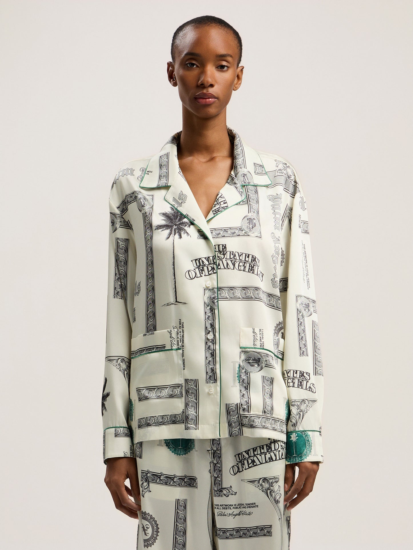 Dollar Print Pajama Shirt