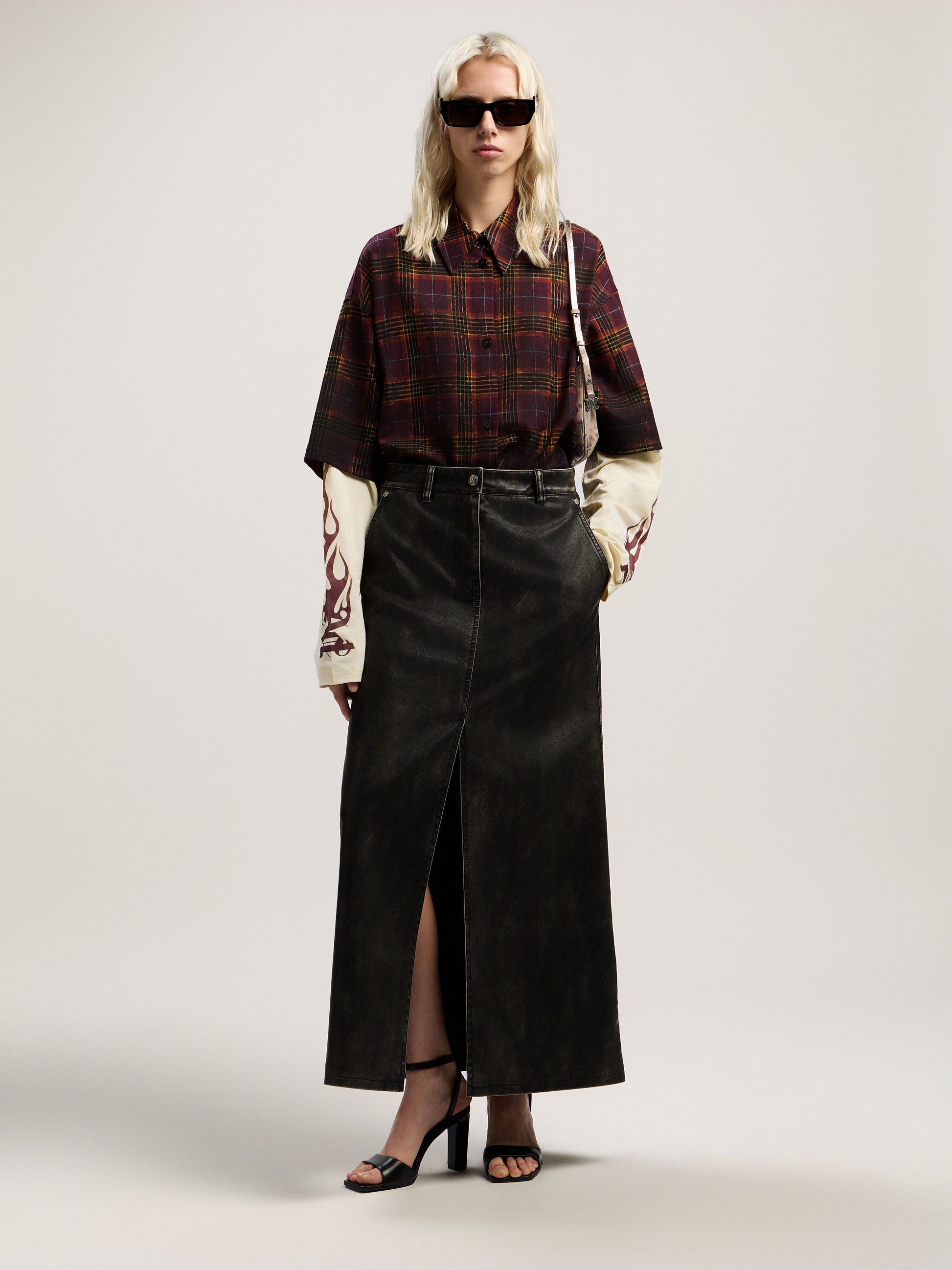Overdyed Check Flames Shirt