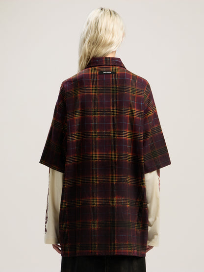 Overdyed Check Flames Shirt