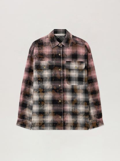 Curved Logo Coated Checkshirt