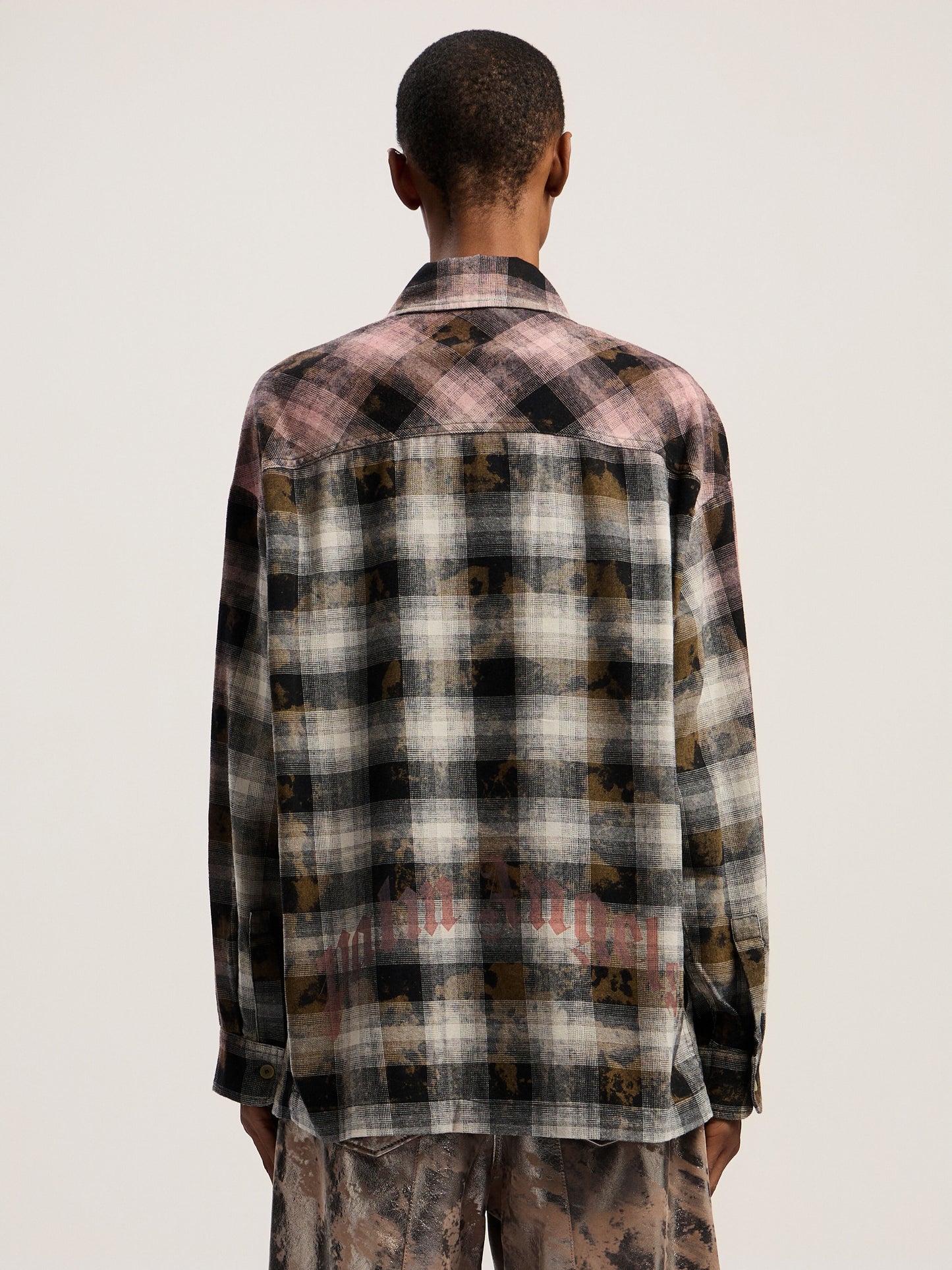 Curved Logo Coated Checkshirt