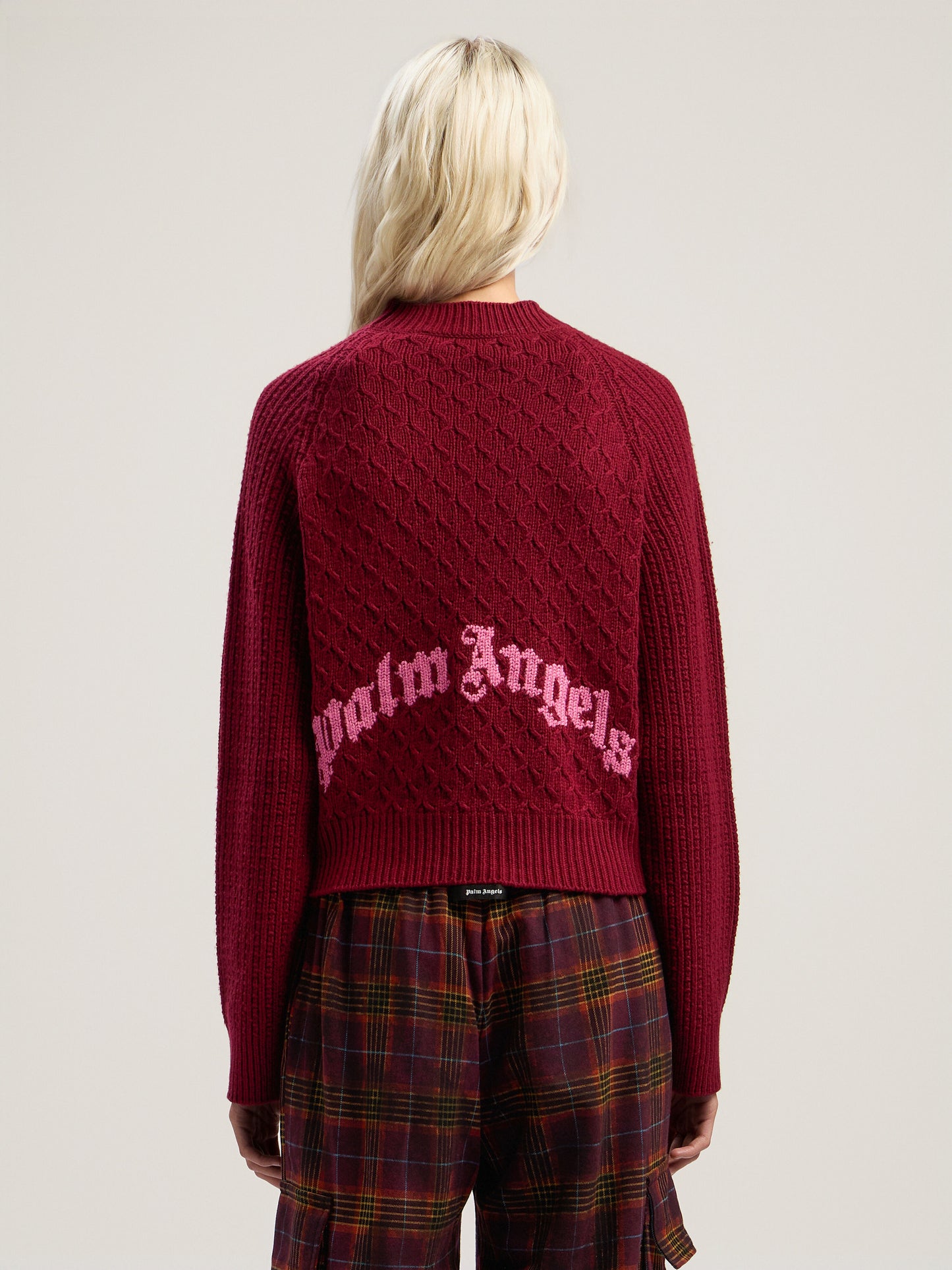 Curved Logo Ribbed Sweater