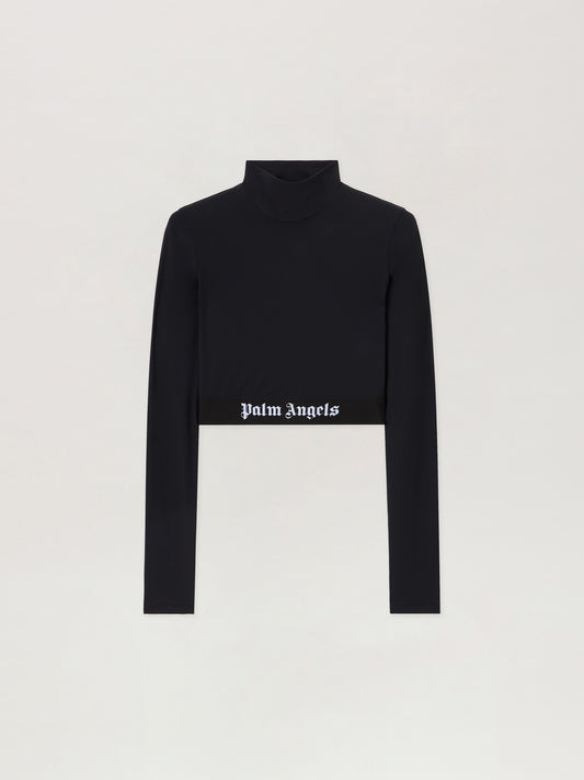Classic Logo Long Sleeved Mockneck Top