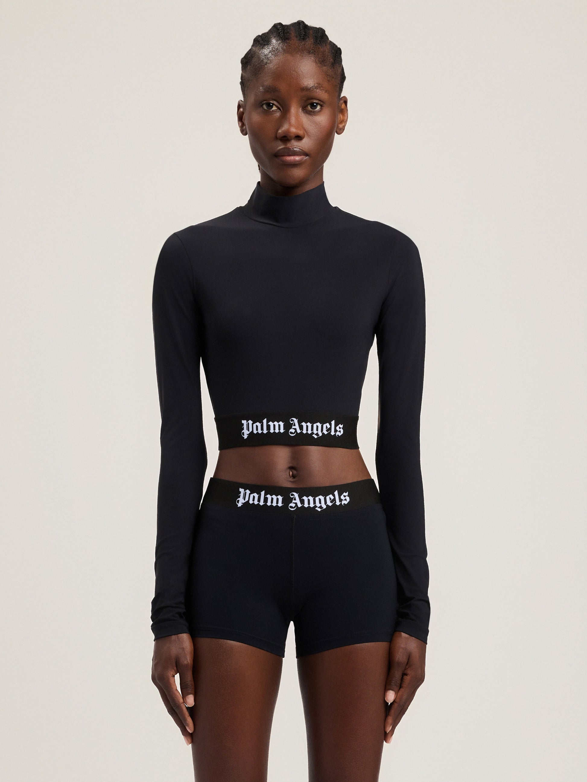 Classic Logo Long Sleeved Mockneck Top