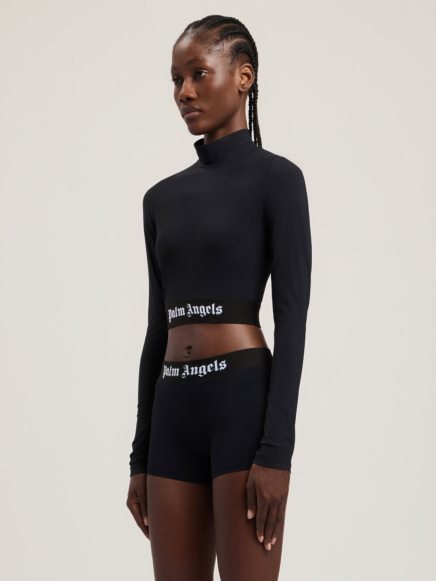 Classic Logo Long Sleeved Mockneck Top