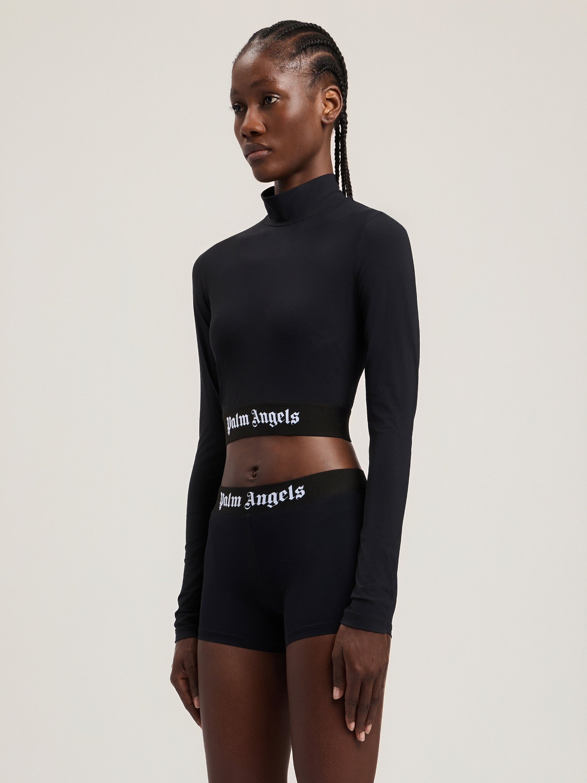 Classic Logo Long Sleeved Mockneck Top