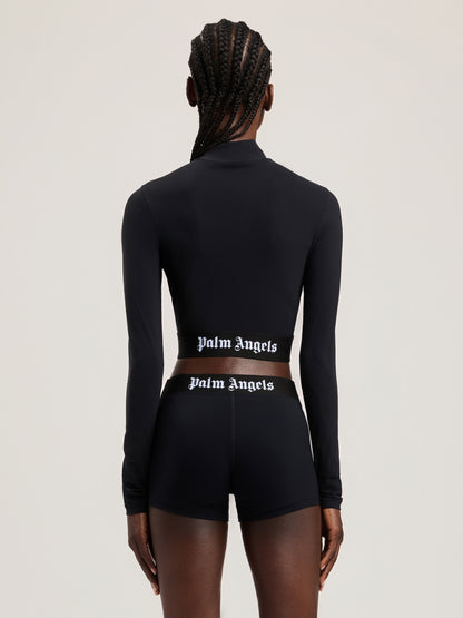 Classic Logo Long Sleeved Mockneck Top