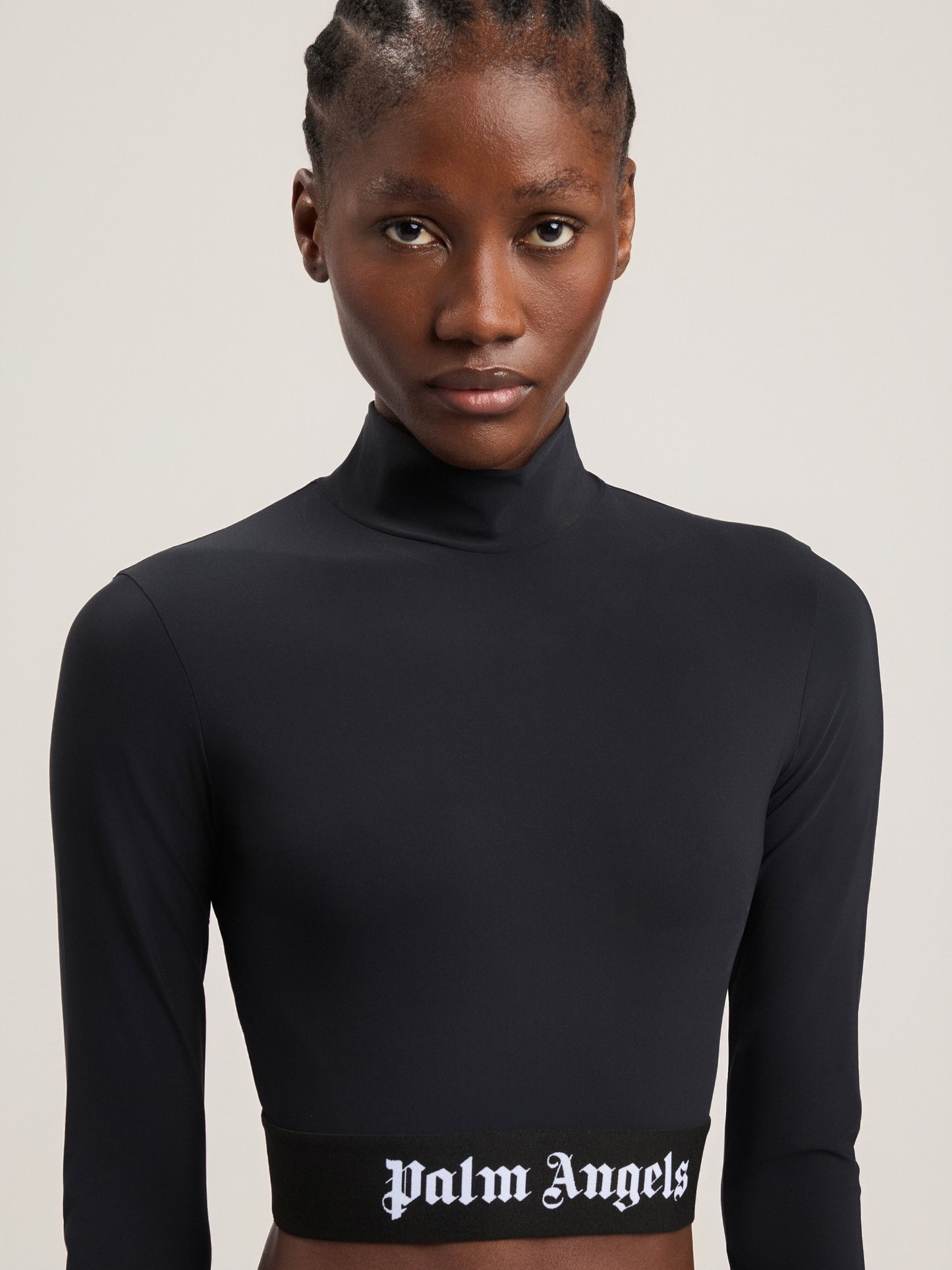 Classic Logo Long Sleeved Mockneck Top