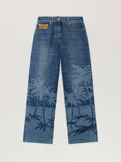 Palms Loose Denim Pants