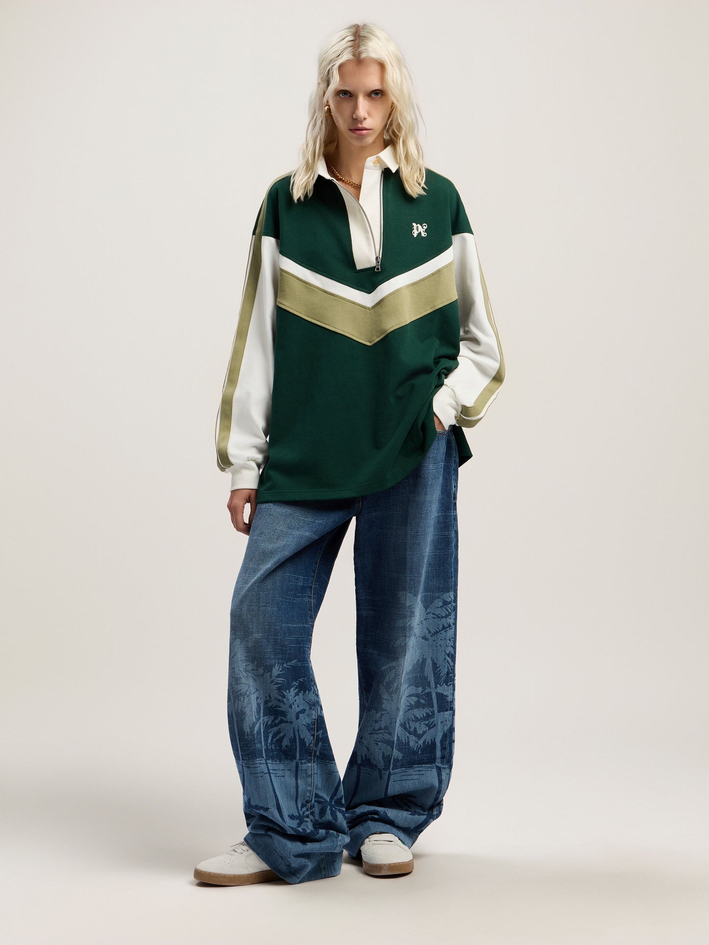 Palms Loose Denim Pants