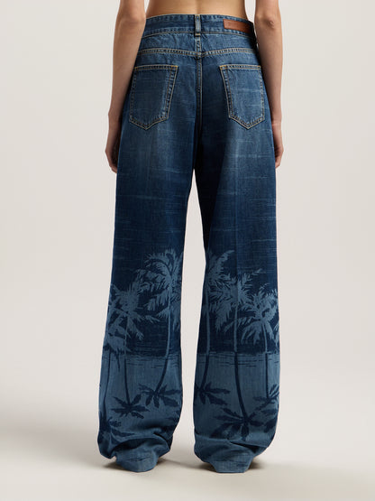 Palms Loose Denim Pants