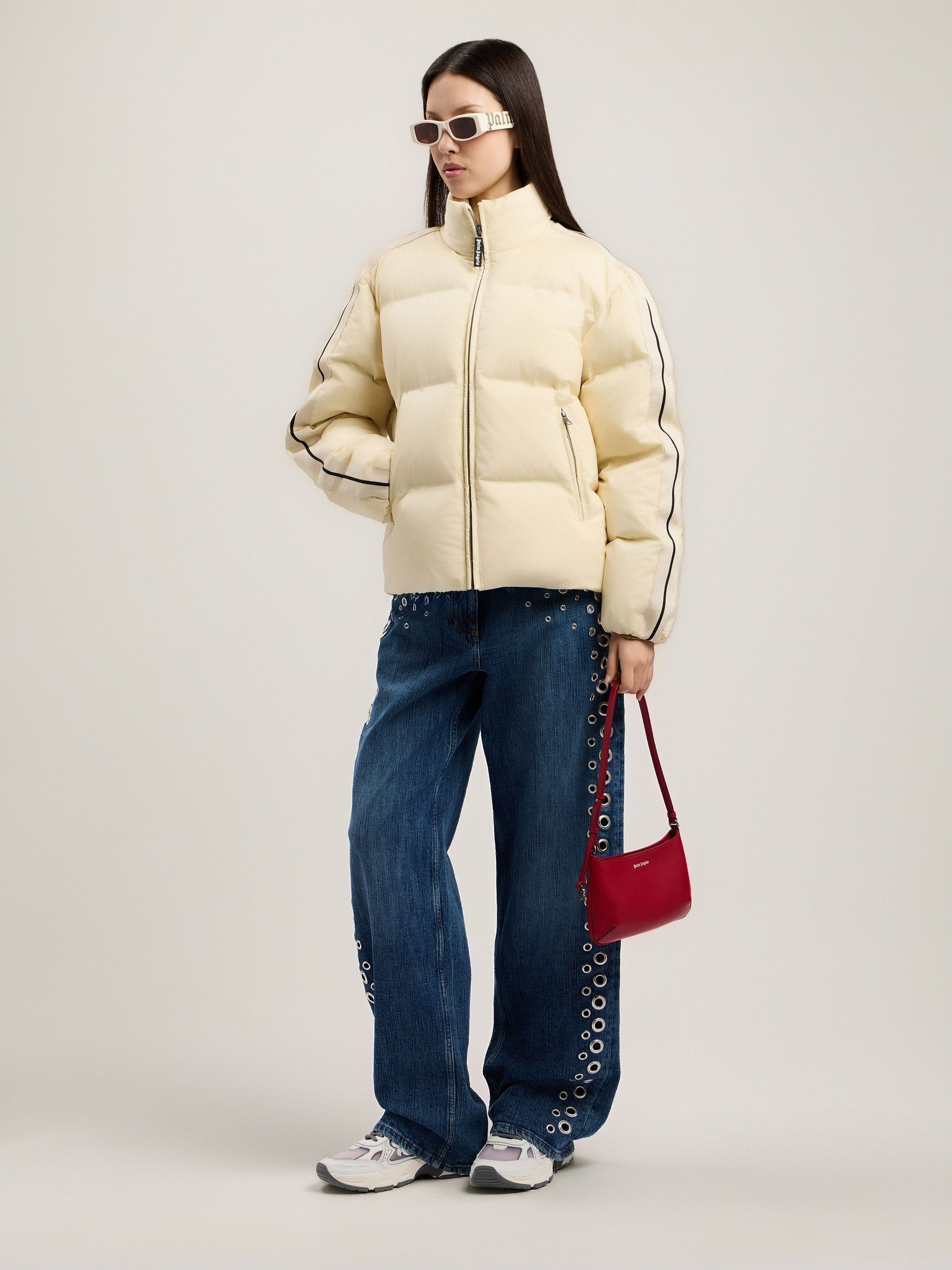Eyelets Straight Jeans