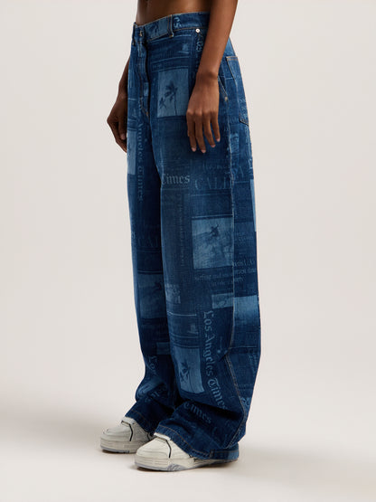 Paxlatimes Baggy Denim Pants