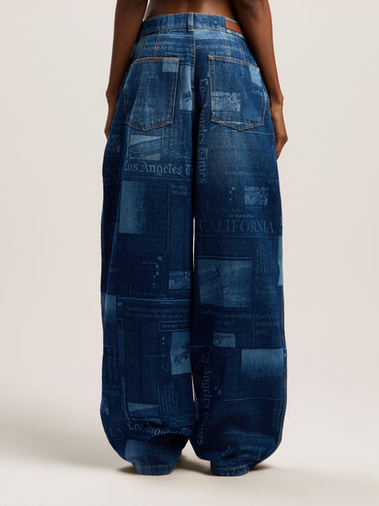 Paxlatimes Baggy Denim Pants