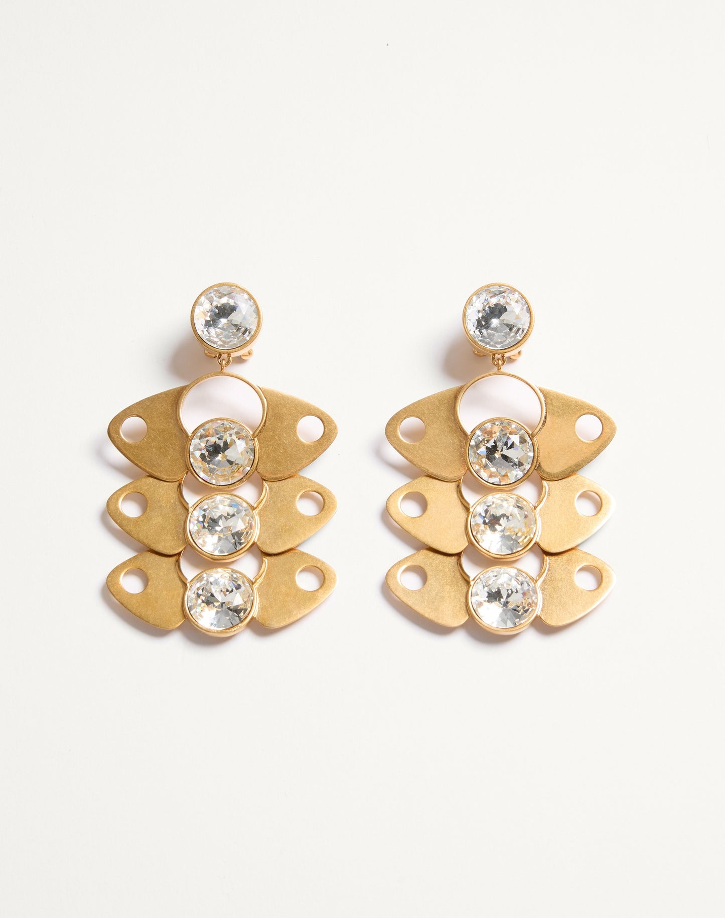 Pages Earrings In Metal And Crystal