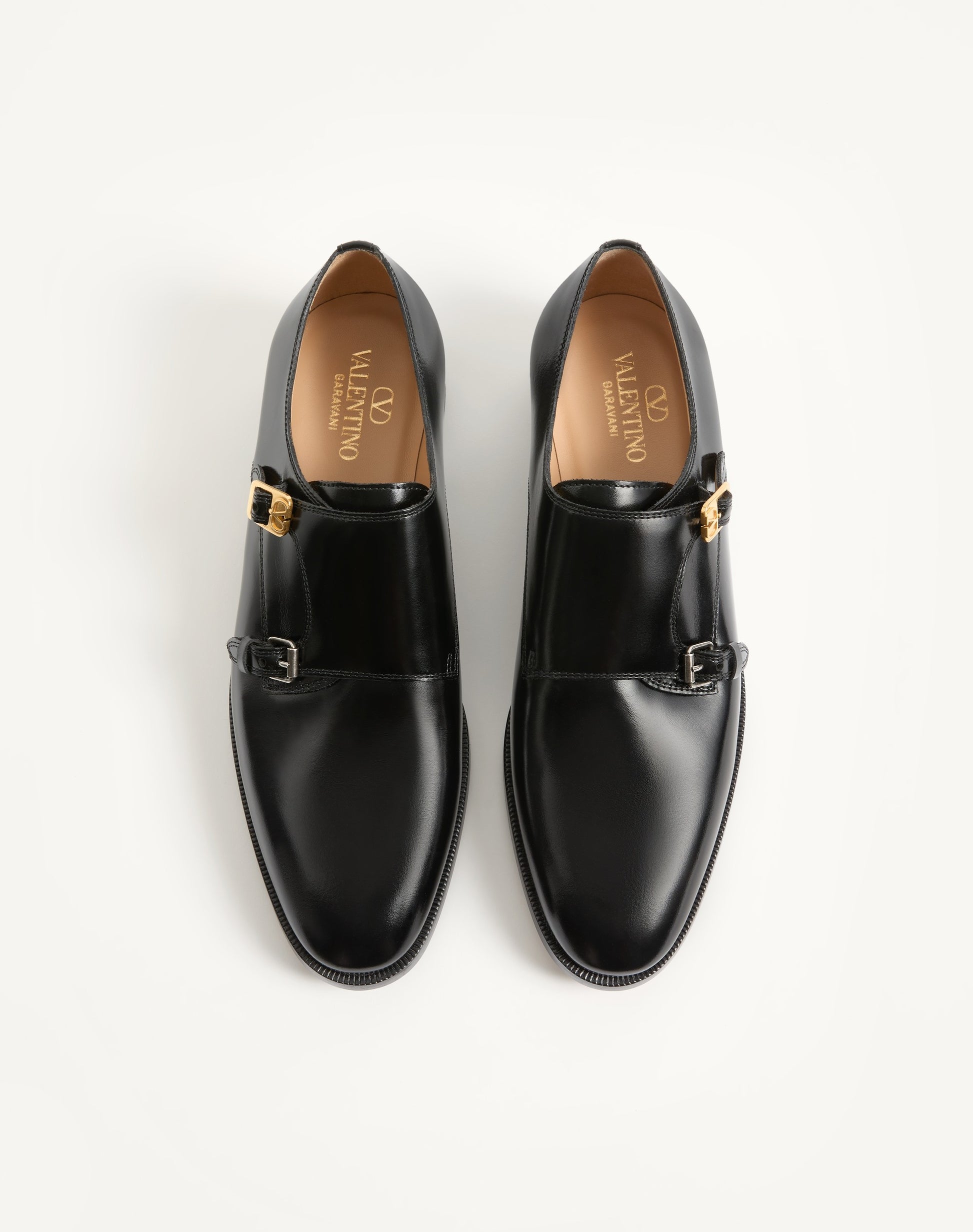 Pas Des Dieux Double Monk Strap Shoes In Calfskin