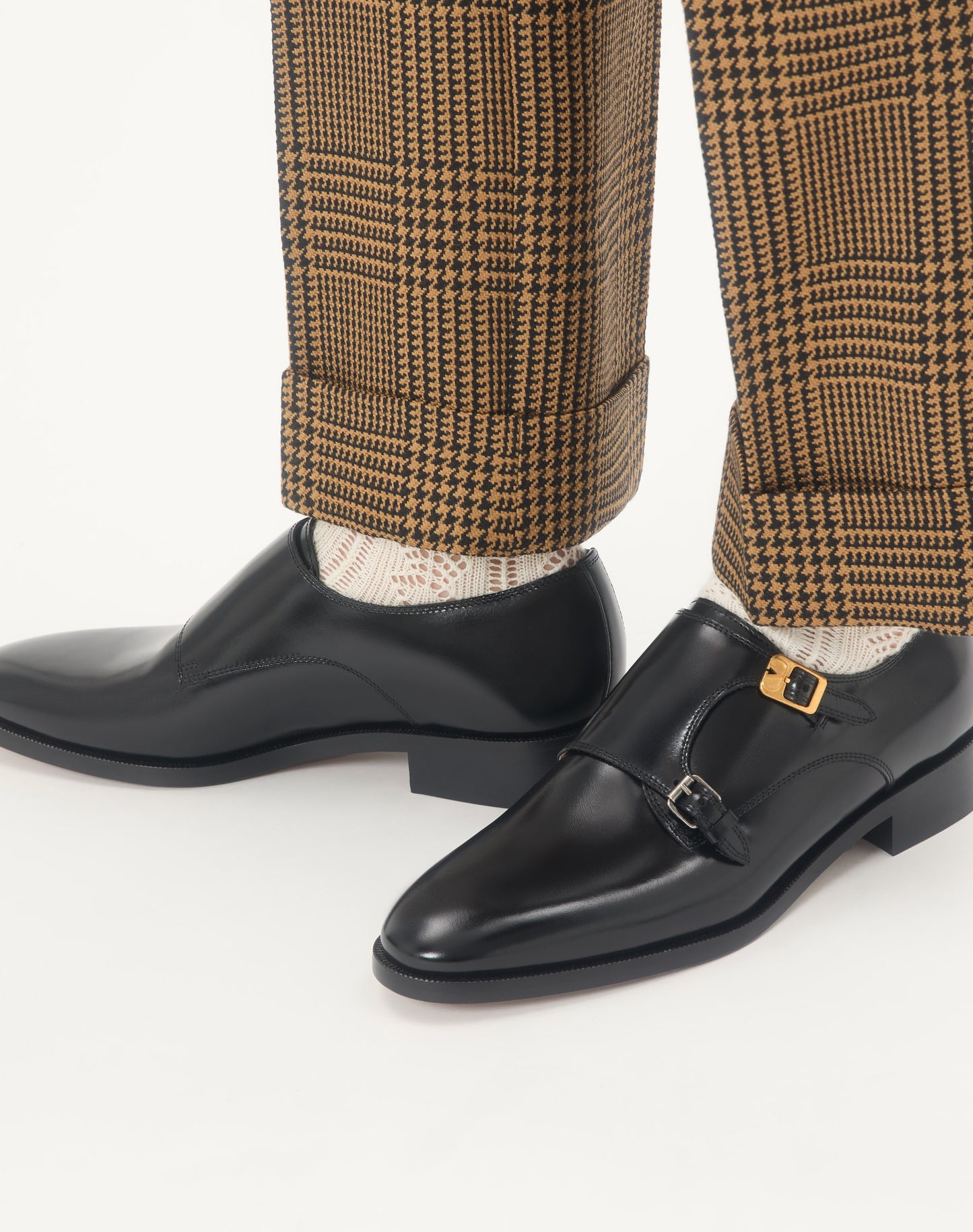 Pas Des Dieux Double Monk Strap Shoes In Calfskin