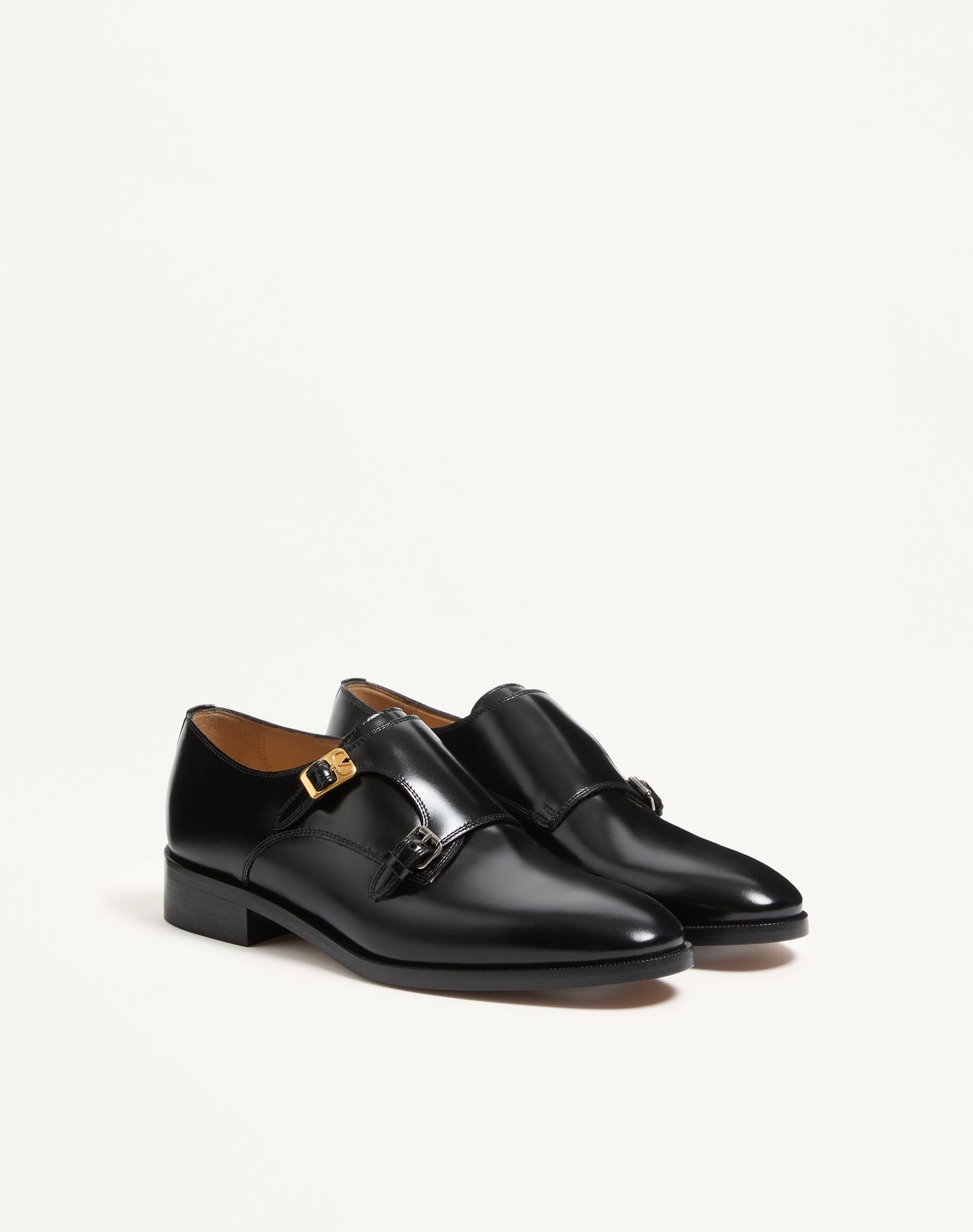 Pas Des Dieux Double Monk Strap Shoes In Calfskin