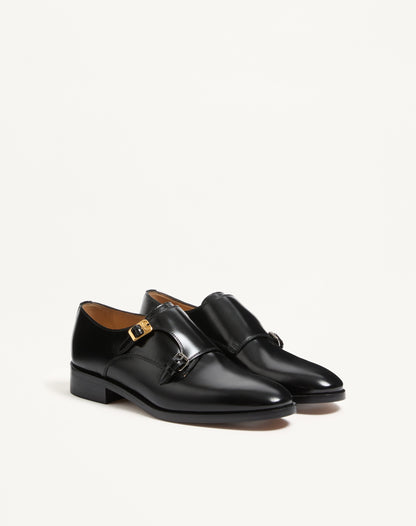 Pas Des Dieux Double Monk Strap Shoes In Calfskin
