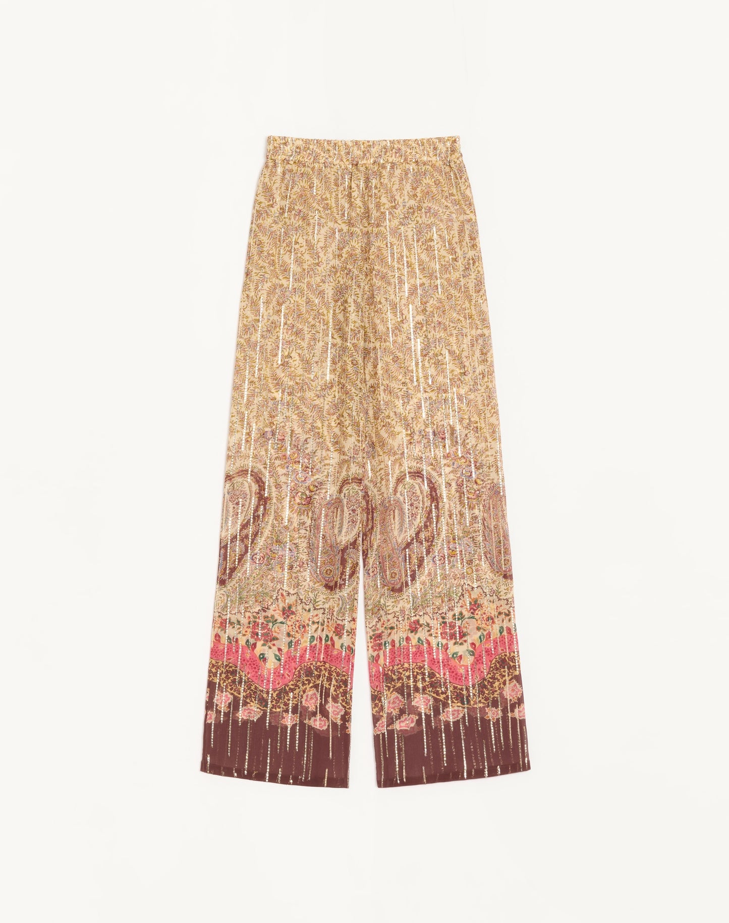 Pekin Trousers With Voyage Imaginaire Paisley Print