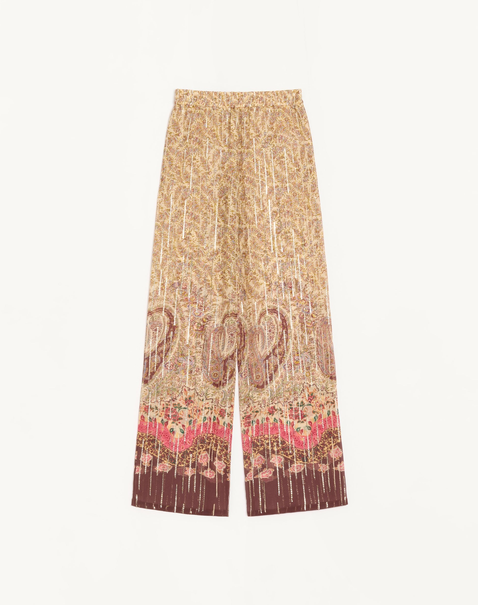 Pekin Trousers With Voyage Imaginaire Paisley Print