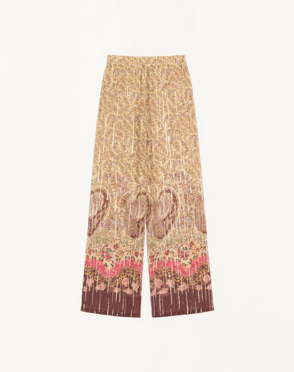 Pekin Trousers With Voyage Imaginaire Paisley Print