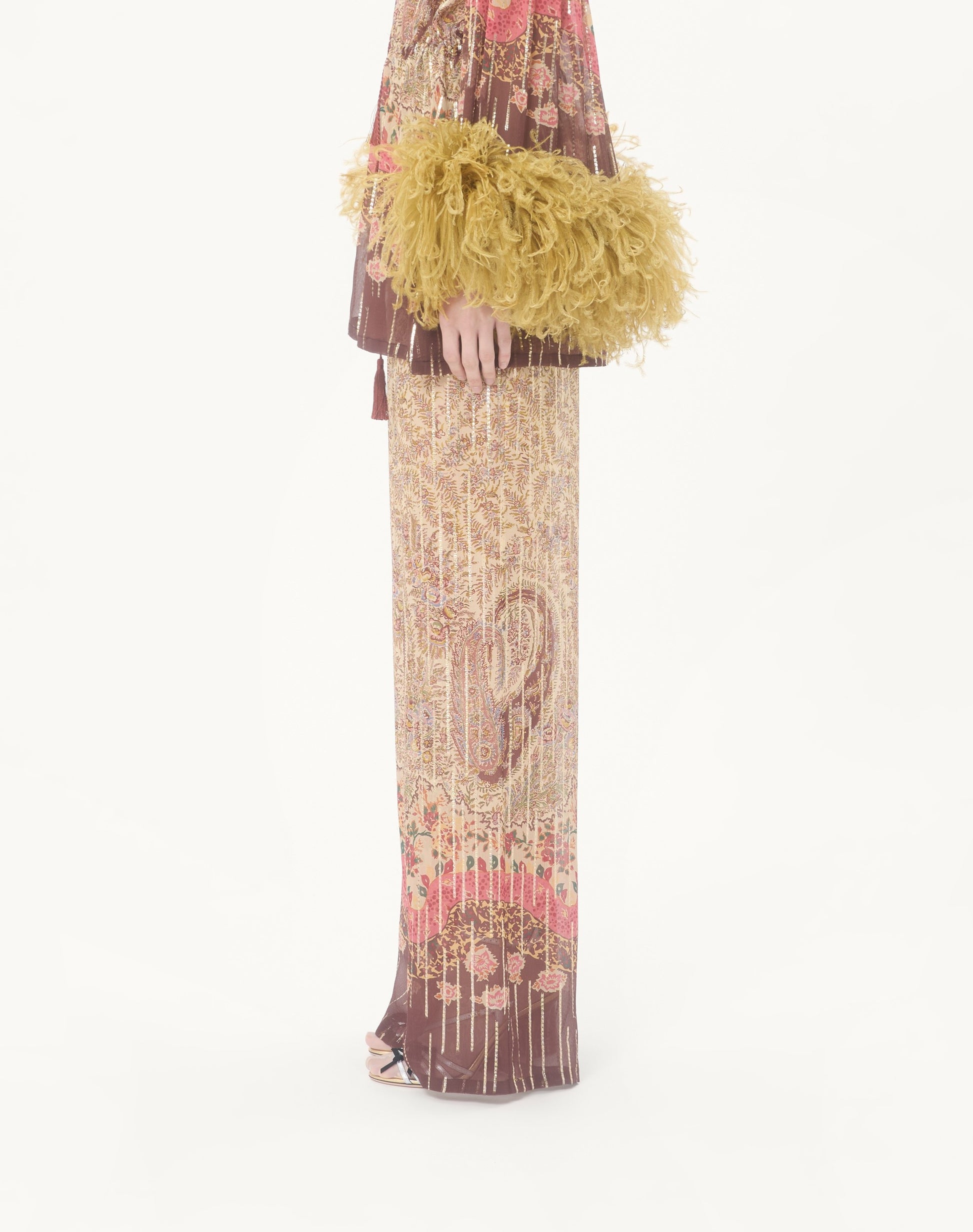 Pekin Trousers With Voyage Imaginaire Paisley Print