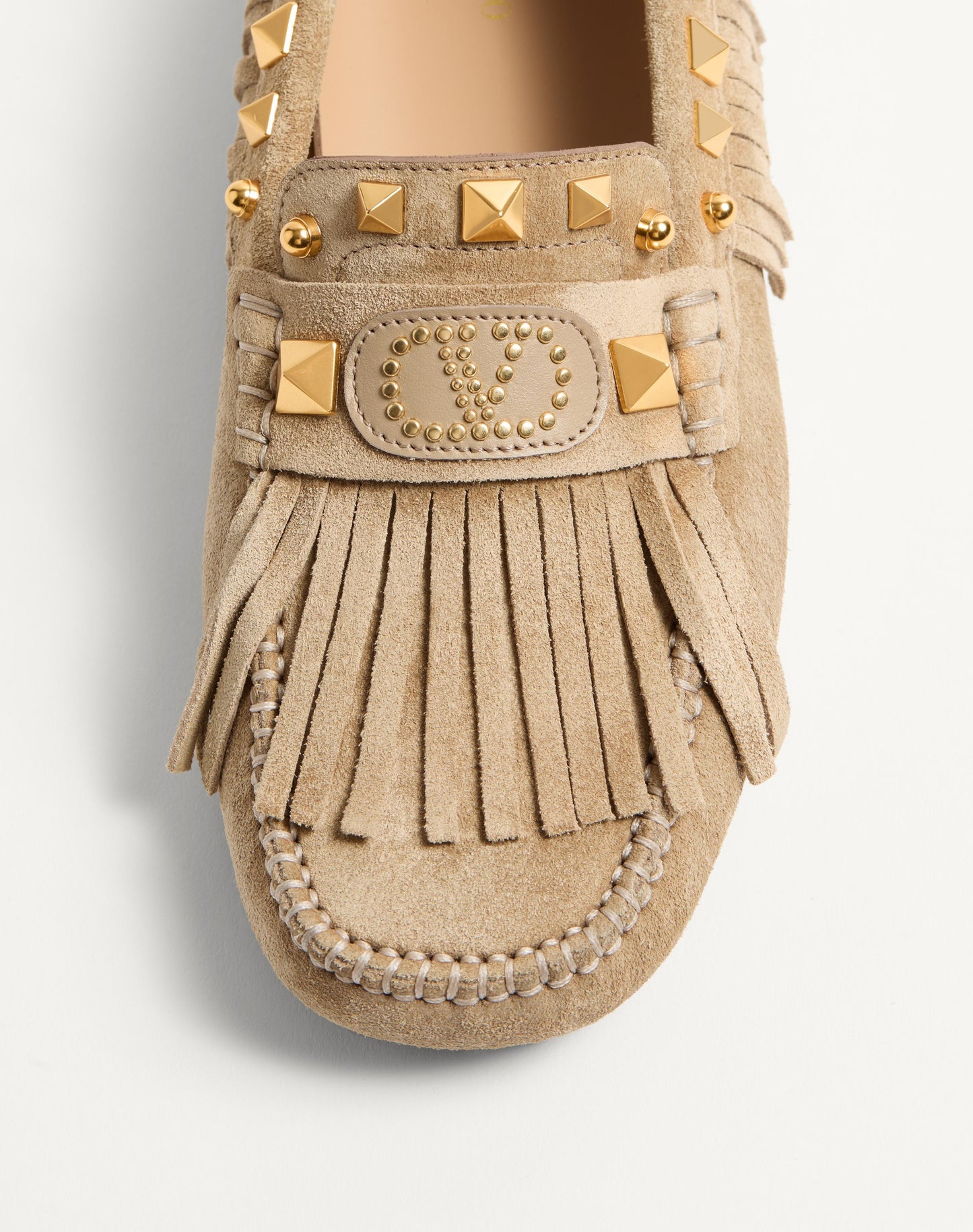 Plaster Caster Driver Loafer In Crust Leather With Fringes