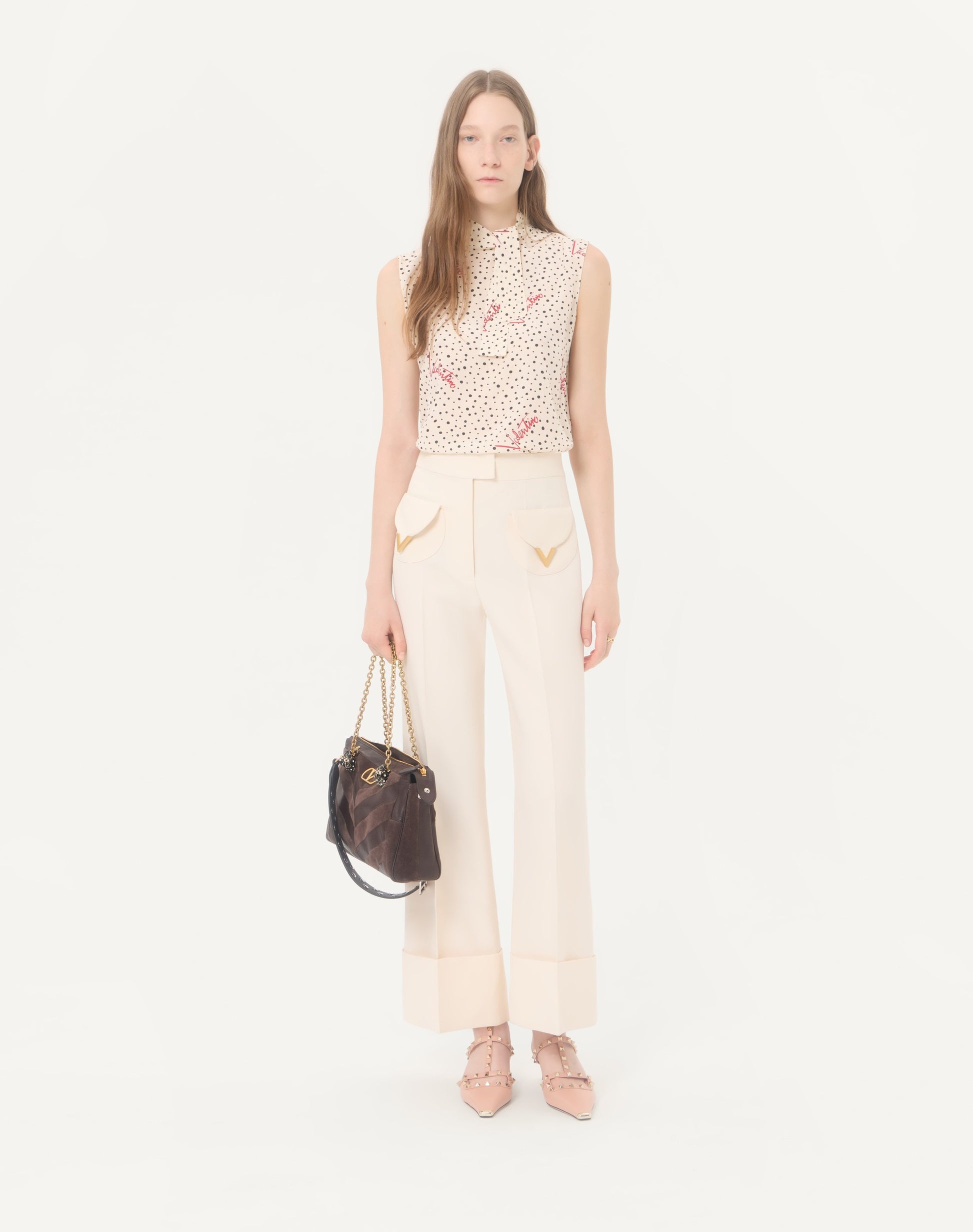 Plus De Pois Crepe De Chine Bubble Top