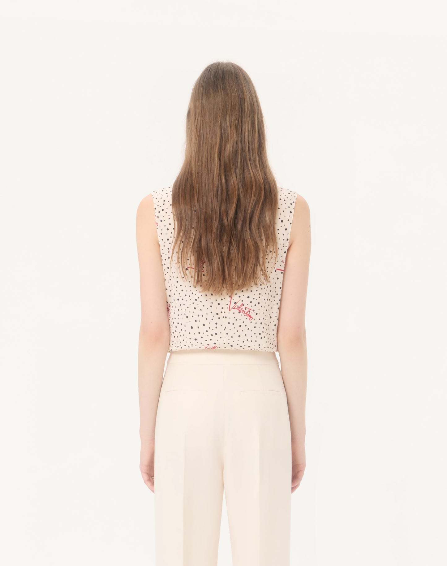 Plus De Pois Crepe De Chine Bubble Top