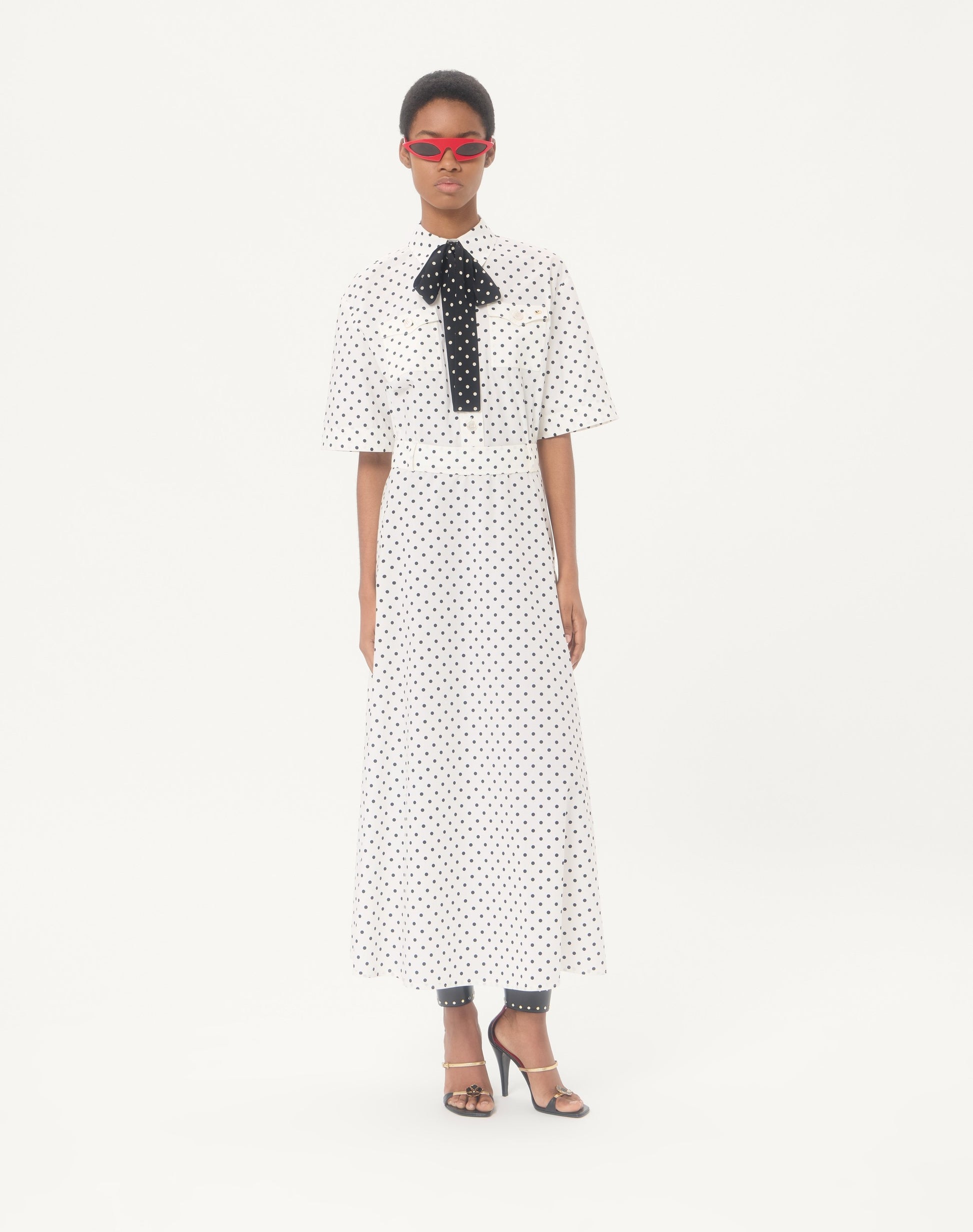Poplin Plusdepois Print Midi Dress