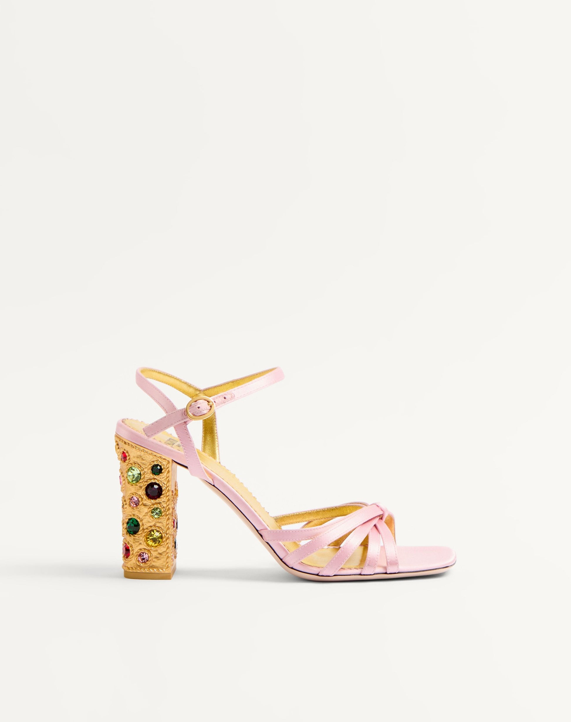 Preshoes Satin Sandal With Crystals 90mm