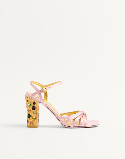 Preshoes Satin Sandal With Crystals 90mm