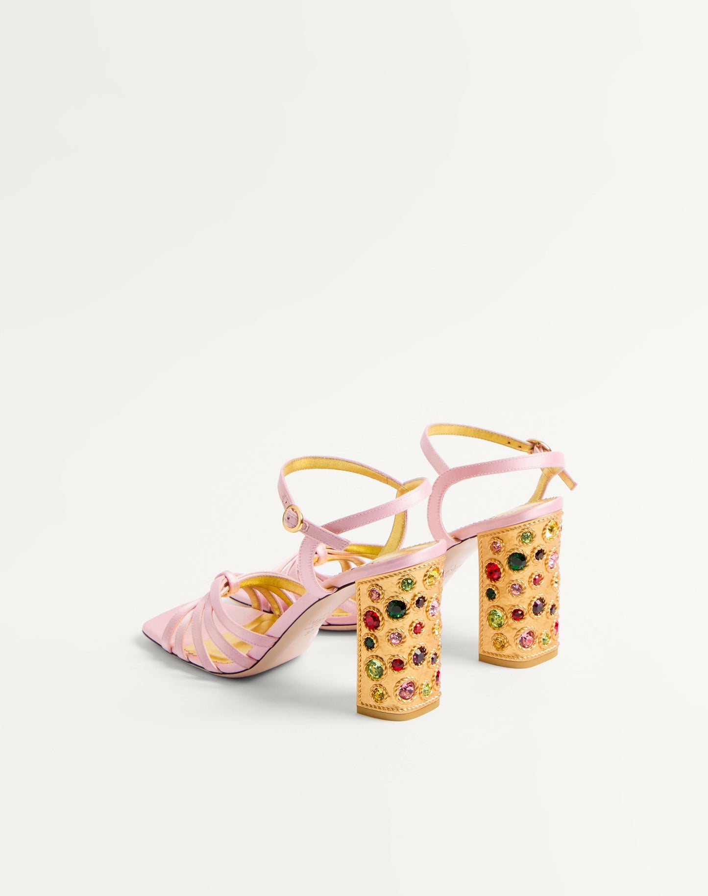 Preshoes Satin Sandal With Crystals 90mm