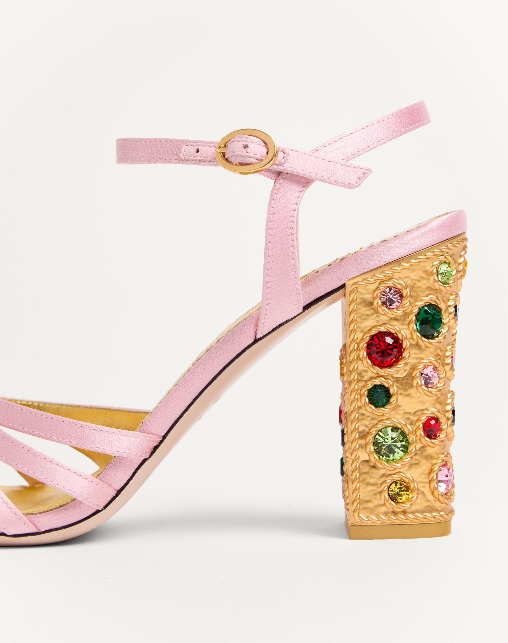 Preshoes Satin Sandal With Crystals 90mm
