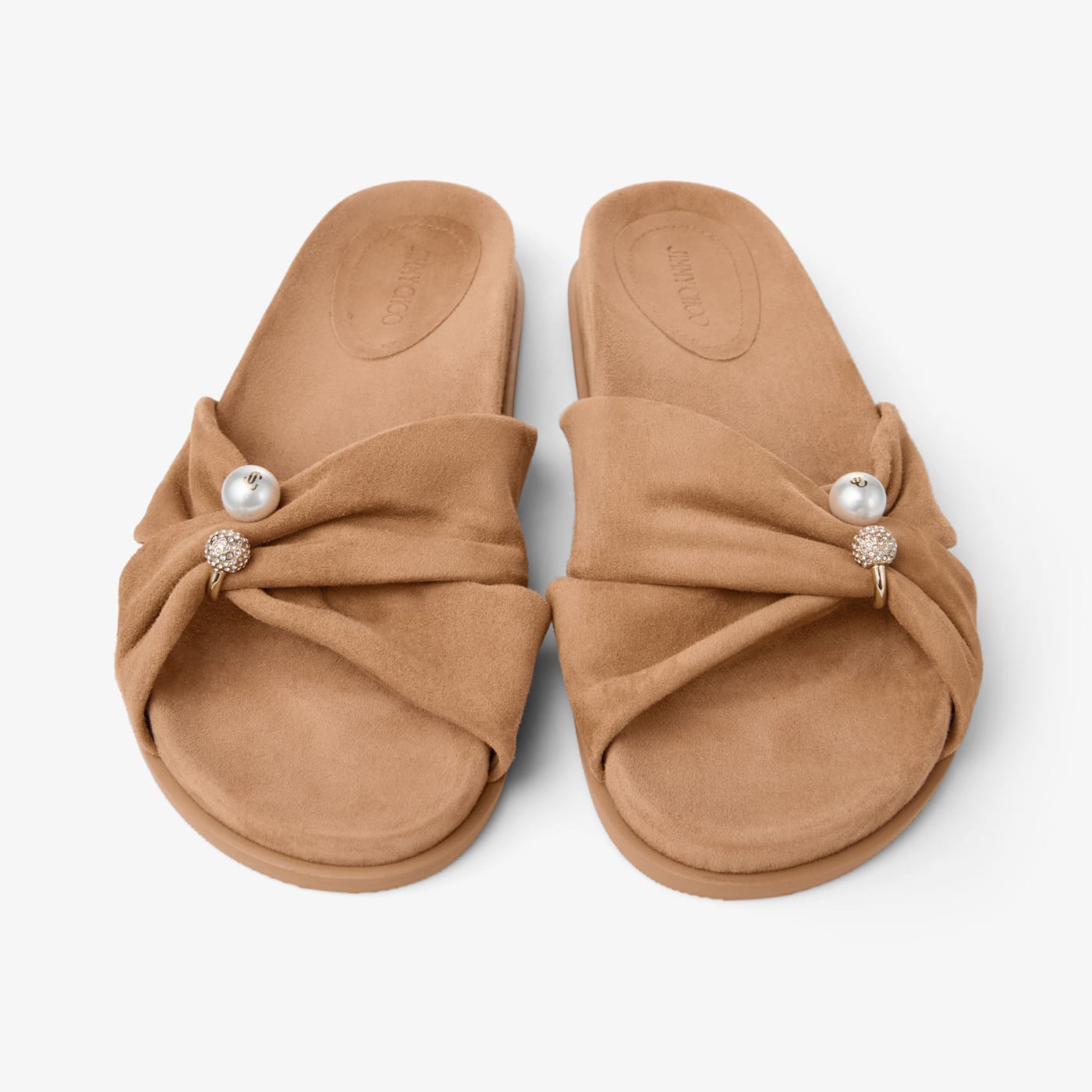 Rafi Flat Toffee Suede Flat Sandals