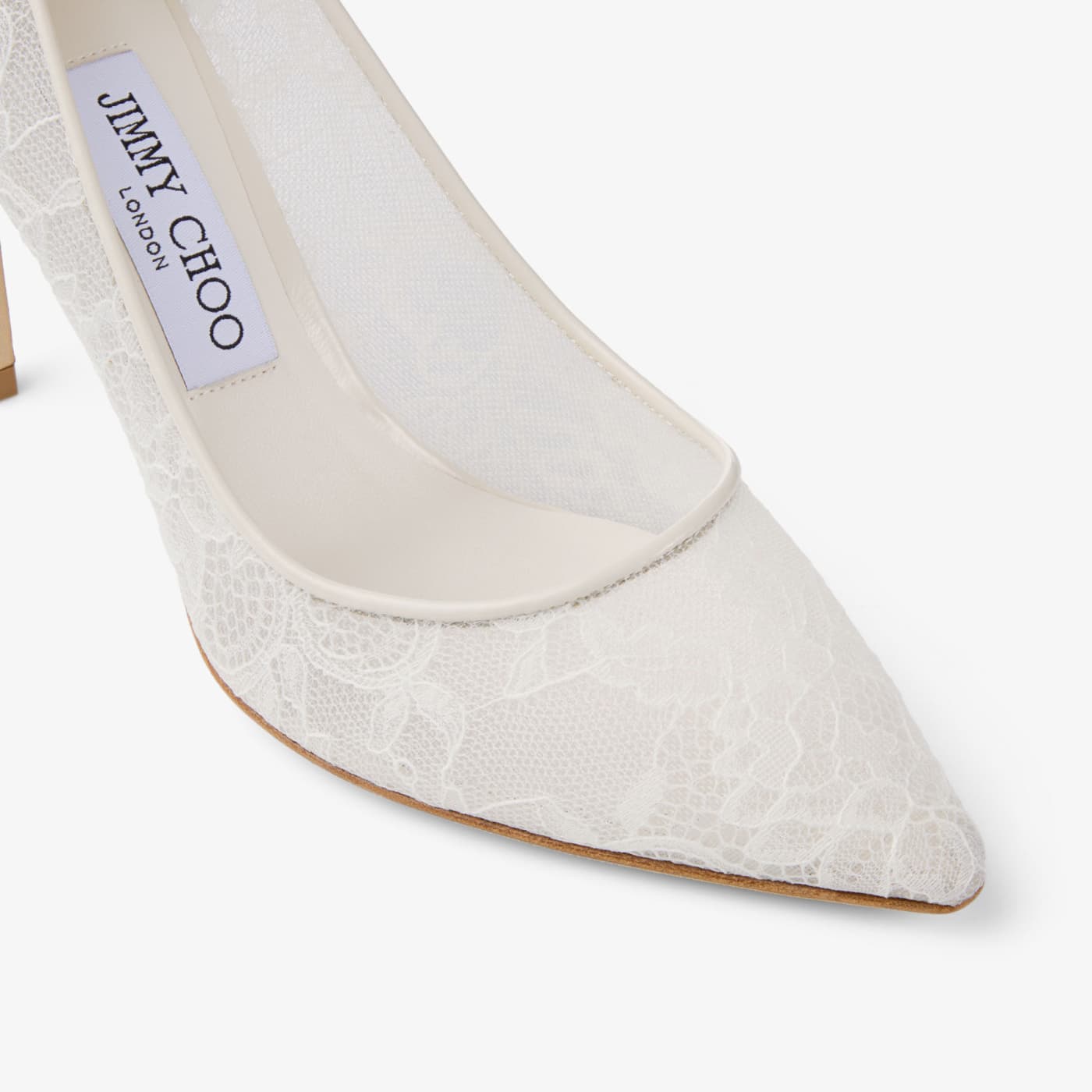 Romy 85 Ivory Jimmy Choo Lace Pumps