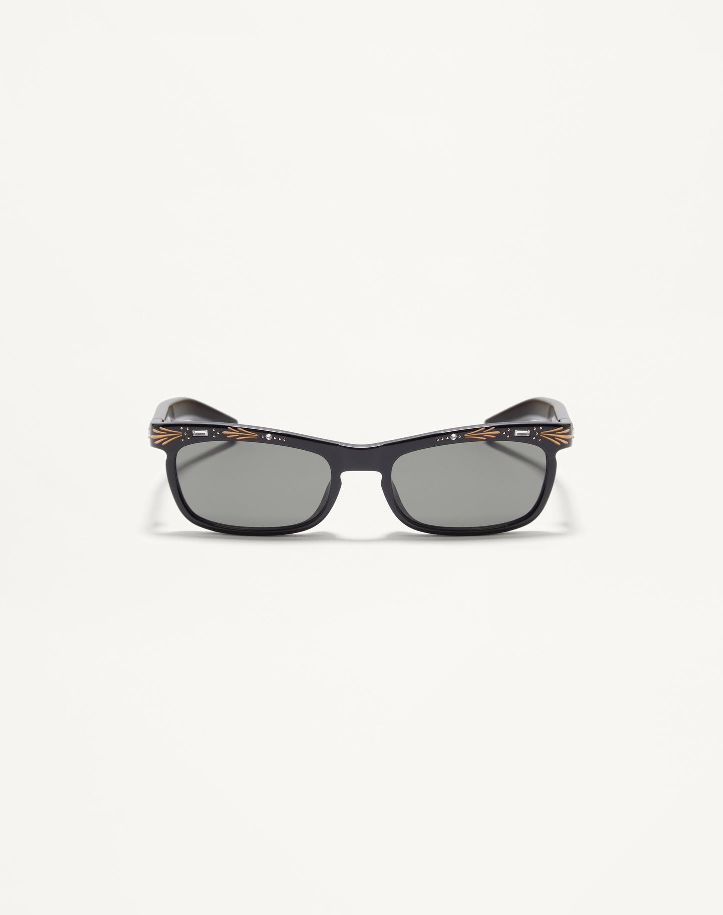 Rectangular Acetate Frames in Black/grey