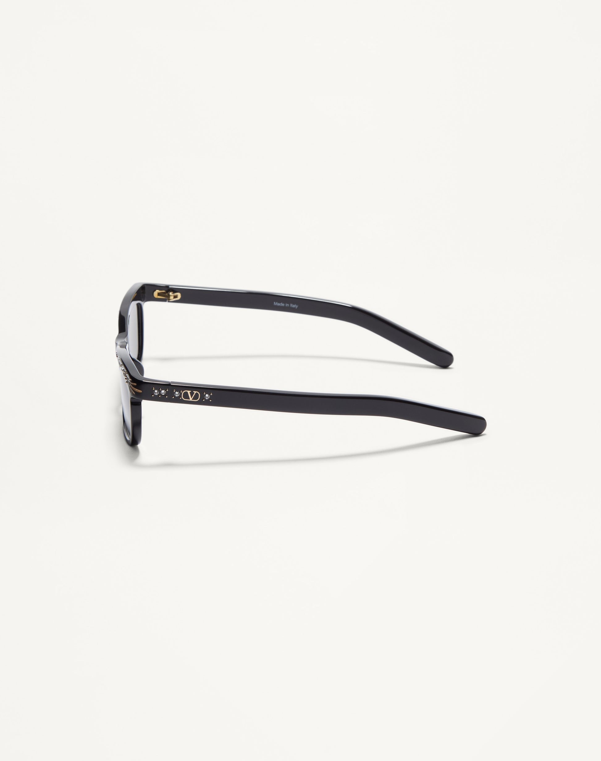 Rectangular Acetate Frames in Black/grey