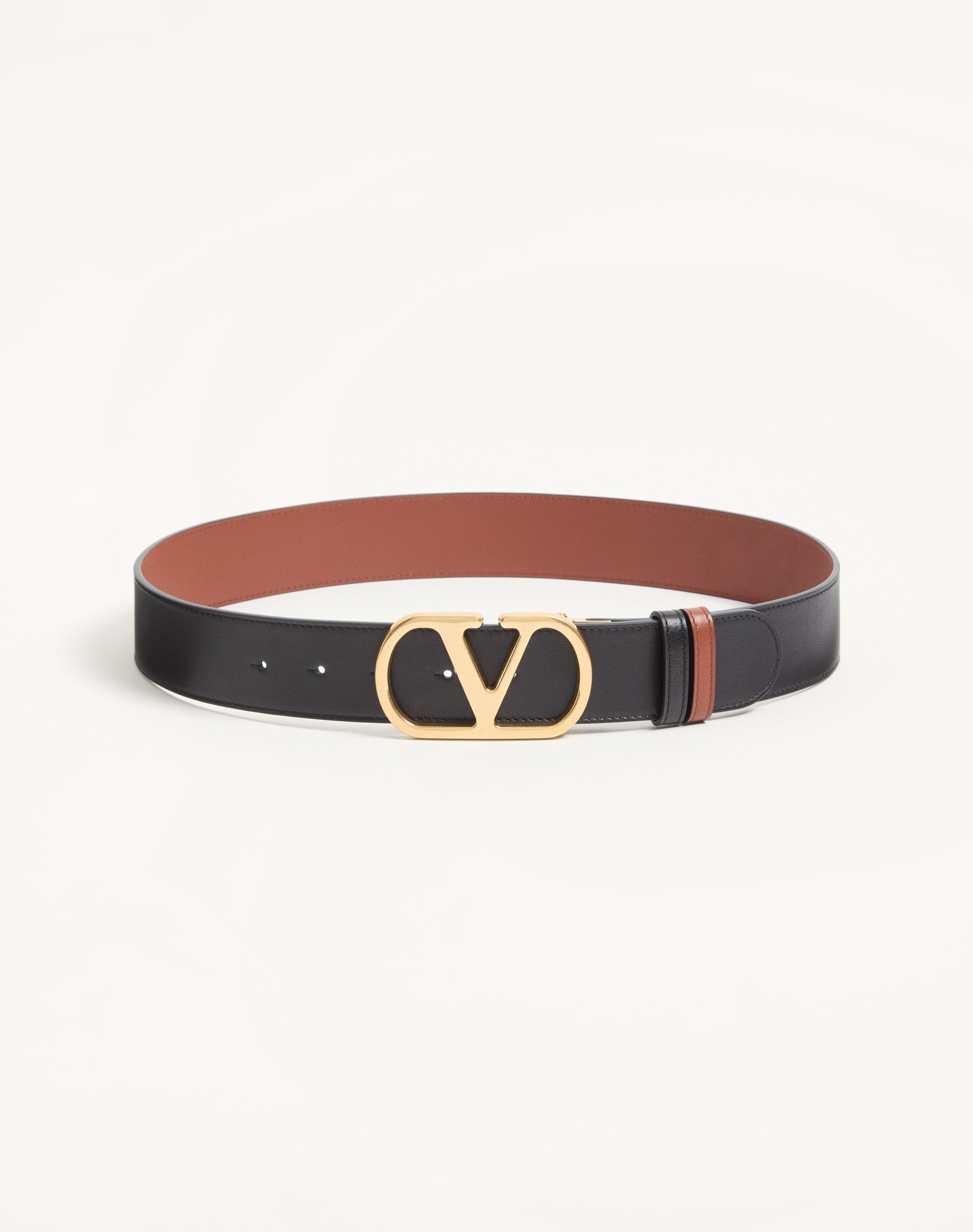 Reversible Vlogo Signature Belt In Glossy Calfskin 40 Mm