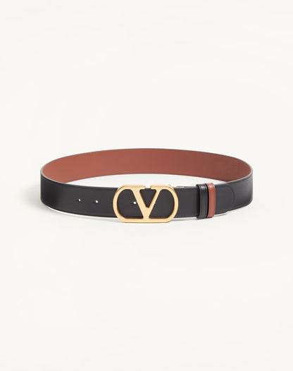 Reversible Vlogo Signature Belt In Glossy Calfskin 40 Mm