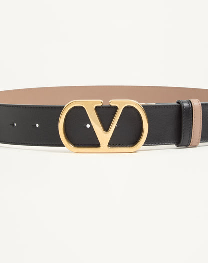 Reversible Vlogo Signature Belt In Glossy Calfskin 40 Mm