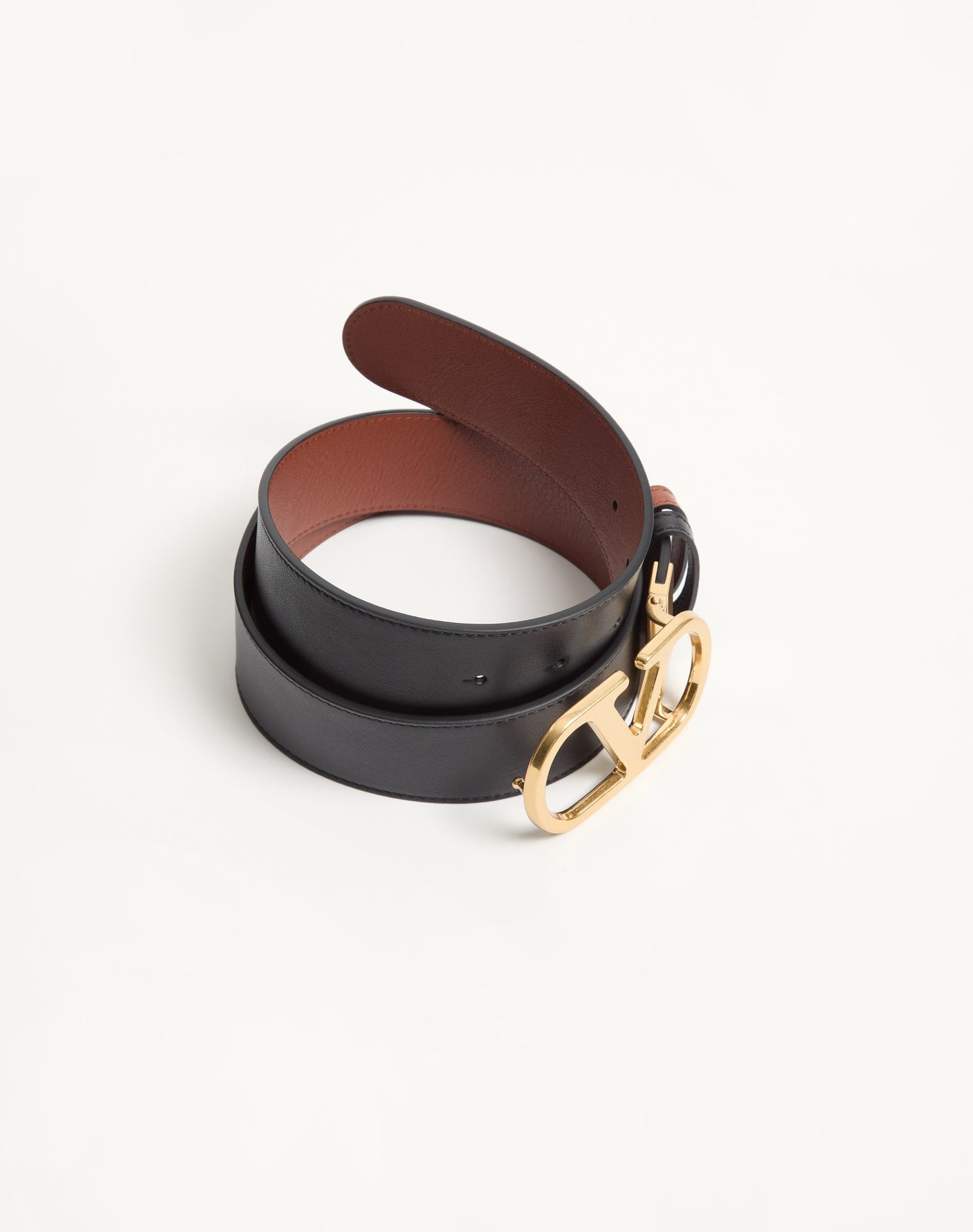 Reversible Vlogo Signature Belt In Glossy Calfskin 40 Mm