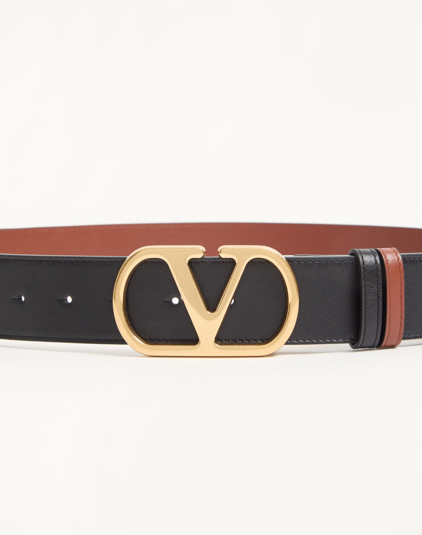 Reversible Vlogo Signature Belt In Glossy Calfskin 40 Mm
