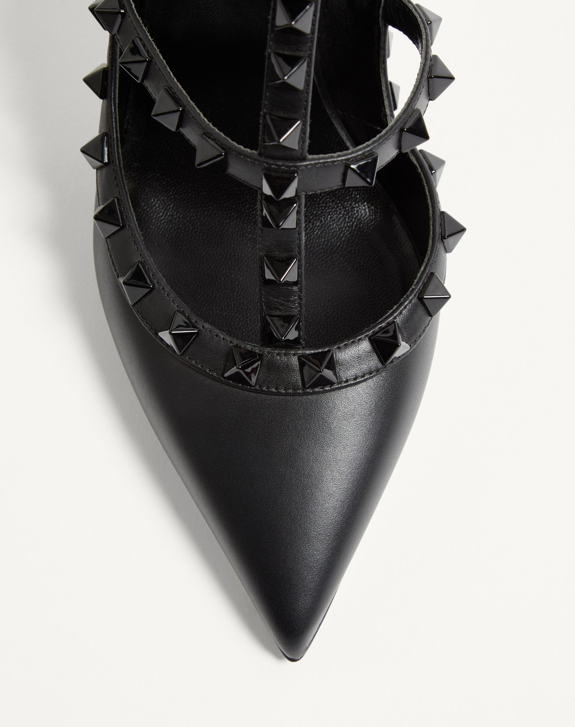 Rockstud Ankle Strap Pump With Tonal Studs 100 Mm