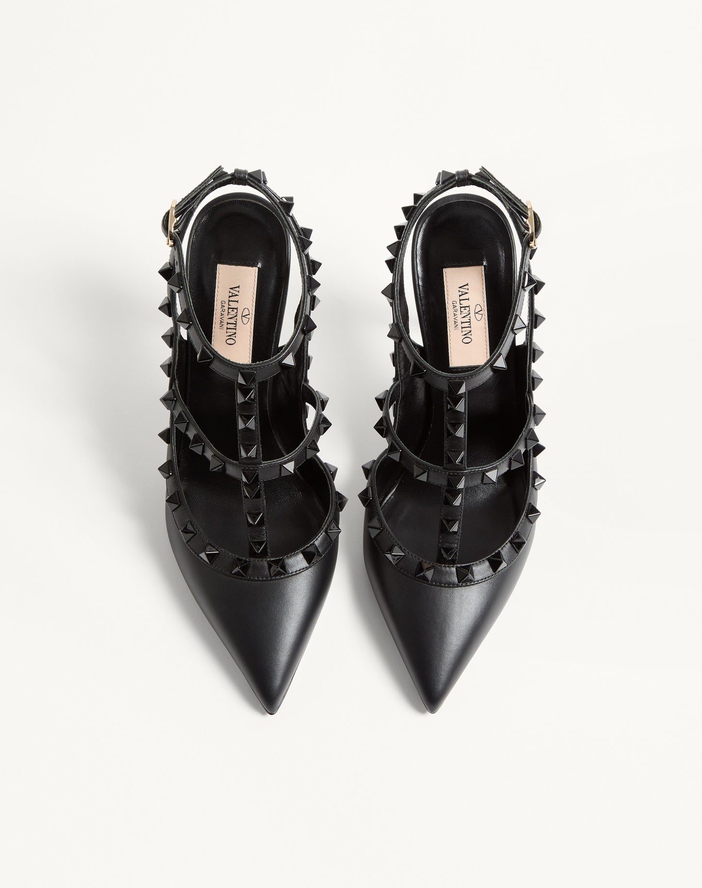 Rockstud Ankle Strap Pump With Tonal Studs 100 Mm