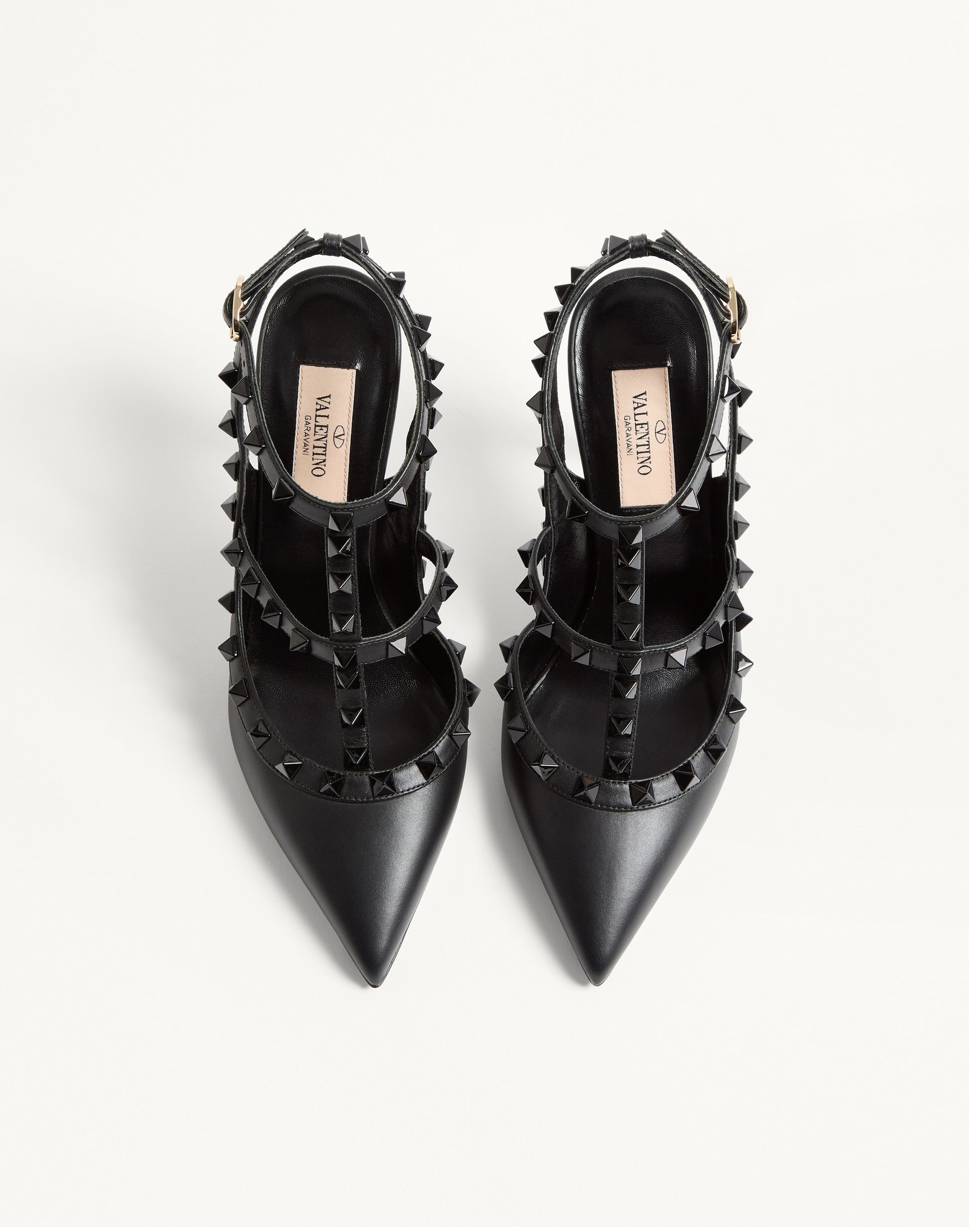 Rockstud Ankle Strap Pump With Tonal Studs 100 Mm