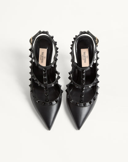 Rockstud Ankle Strap Pump With Tonal Studs 100 Mm